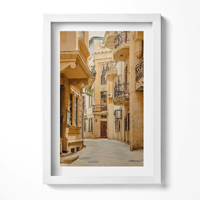 Tablou living cu rama decorativ O stradă îngustă printre clădiri