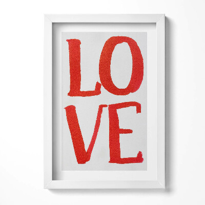 Tablou rama decorativ Graffiti roșu cu litere LOVE