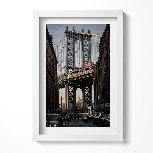 Tablou living cu rama decorativ Podul și clădirile de arhitectură