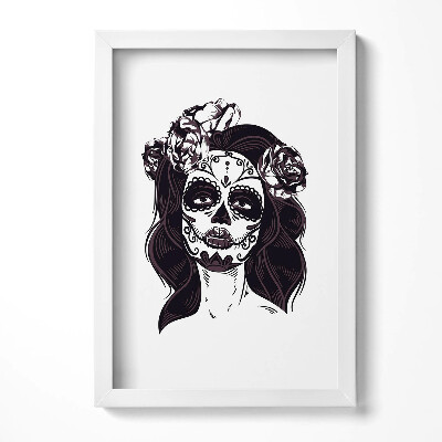 Tablou rama decorativ Ilustrație de fată în stil mexican