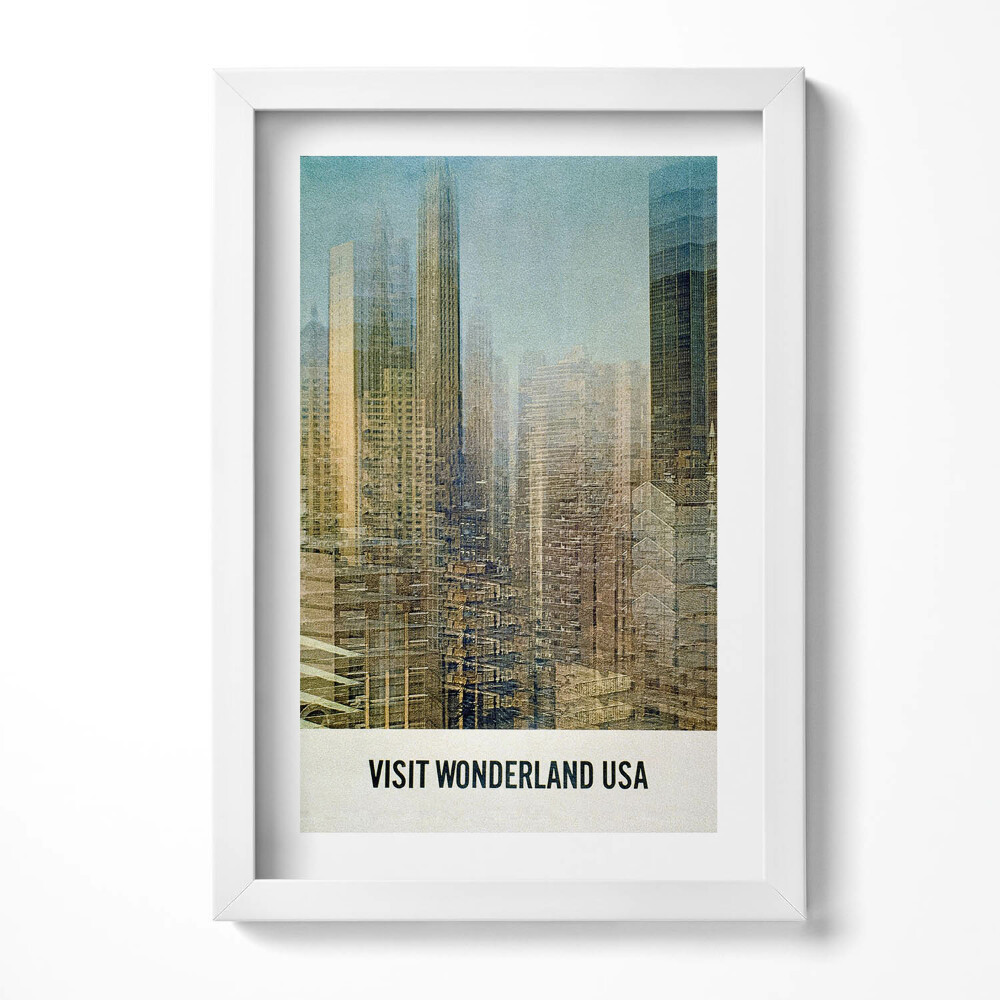 Tablou rama decorativ Ilustrație a clădirii din SUA