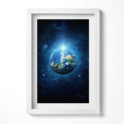 Tablou rama decorativ NASA - Pământul, Galaxia și Soarele