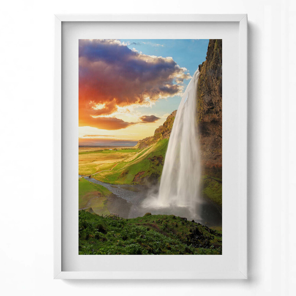 Tablou rama modern Cascadă în Islanda