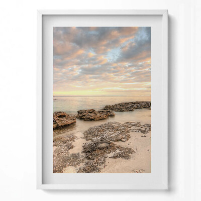 Tablou rama modern Peisaj de plajă, mare și cer