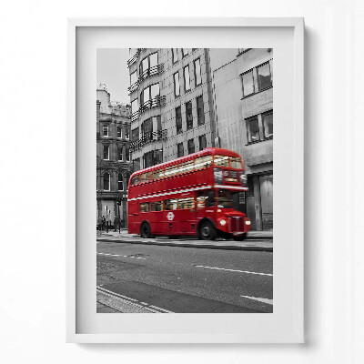 Tablou living cu rama modern Autobuz american de epocă pe stradă