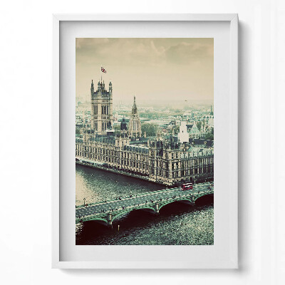 Tablou living cu rama modern Arhitectura Angliei - o perspectivă de sus