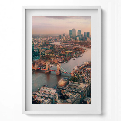 Tablou living cu rama modern Londra din perspectivă