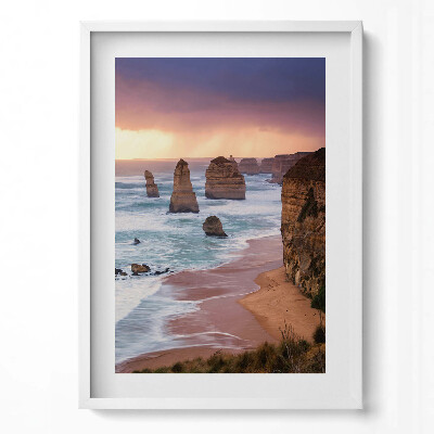 Tablou rama modern Peisaj de stâncă de pe malul mării