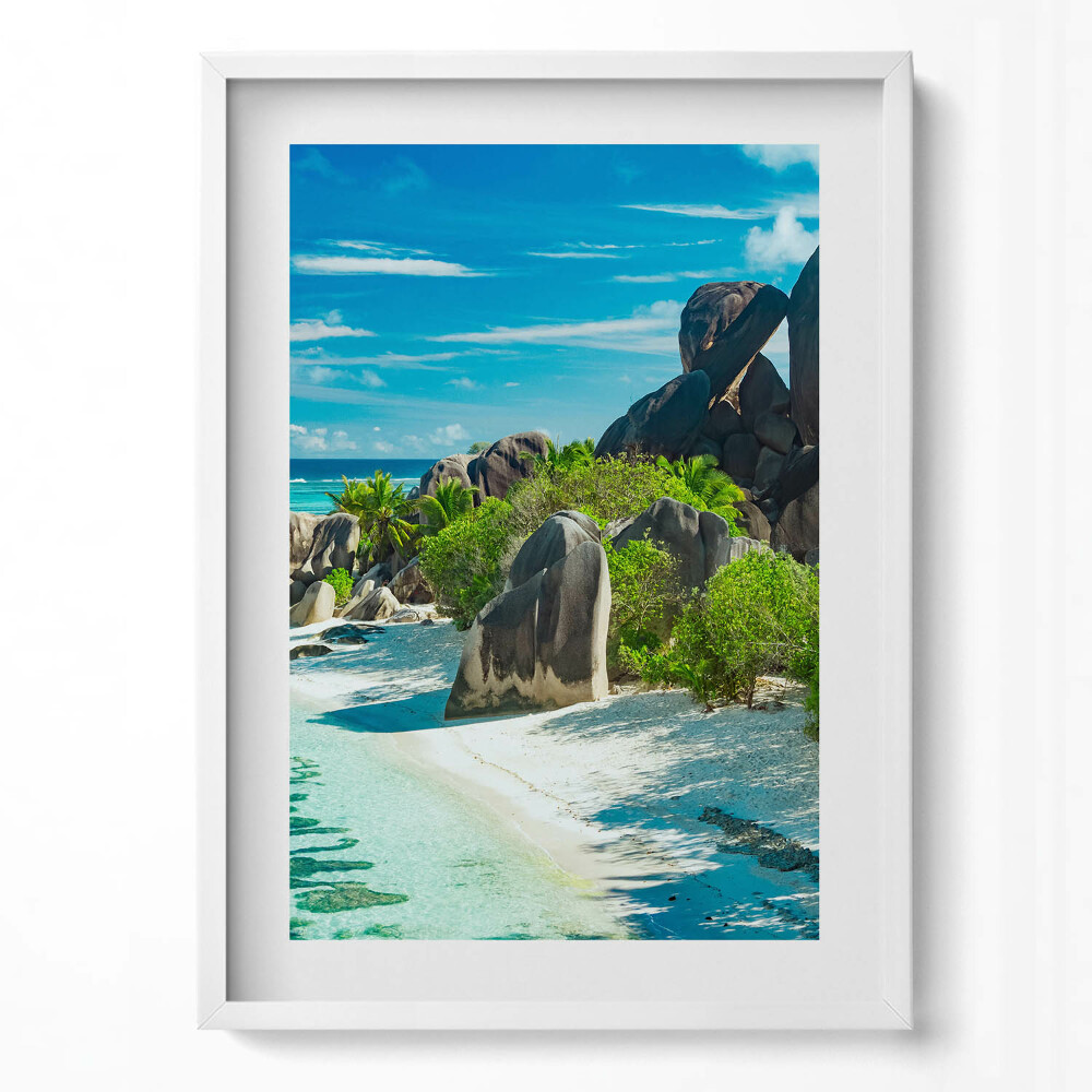 Tablou living cu rama modern Peisaj de vară cu plajă și ocean