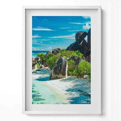 Tablou living cu rama modern Peisaj de vară cu plajă și ocean