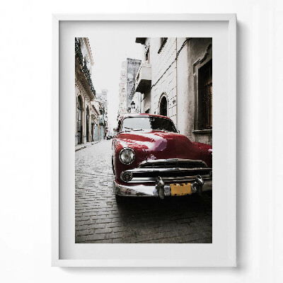 Tablou rama modern Mașină roșie veche
