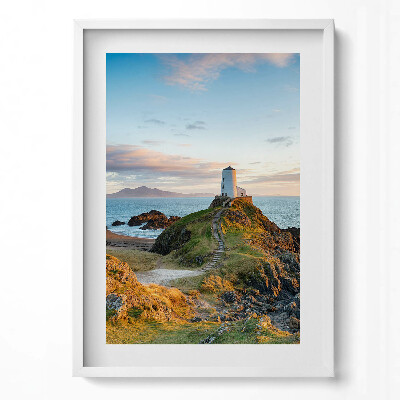 Tablou rama modern Un far singuratic pe o stâncă