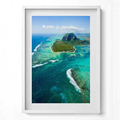 Tablou rama modern Oceanul turcoaz din vedere de pasăre