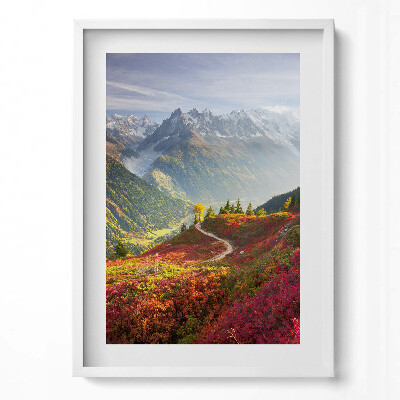 Tablou rama modern Peisaj de munți și pajiști colorate