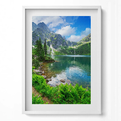 Tablou living cu rama modern Peisaj montan de pădure