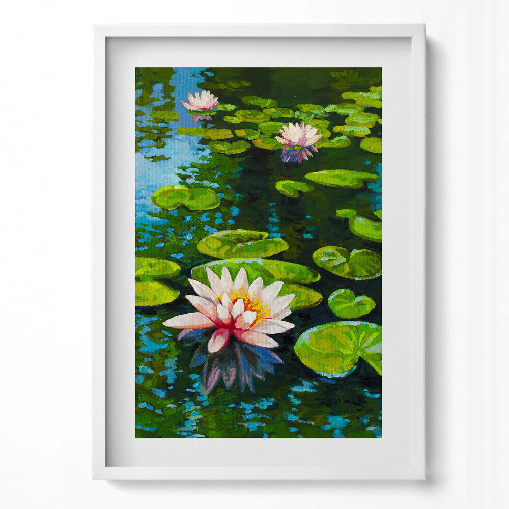 Tablou rama modern Pictură cu nuferi