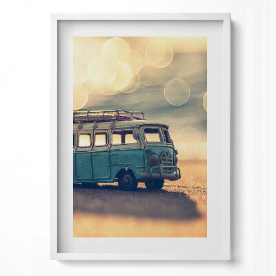 Tablou rama modern Rulotă pe plajă