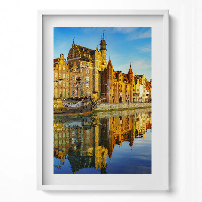 Tablou living cu rama modern Motlawa din Gdańsk