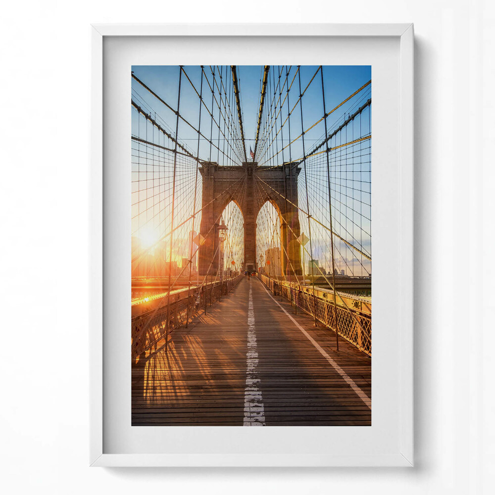 Tablou living cu rama modern Podul Brooklyn, New York