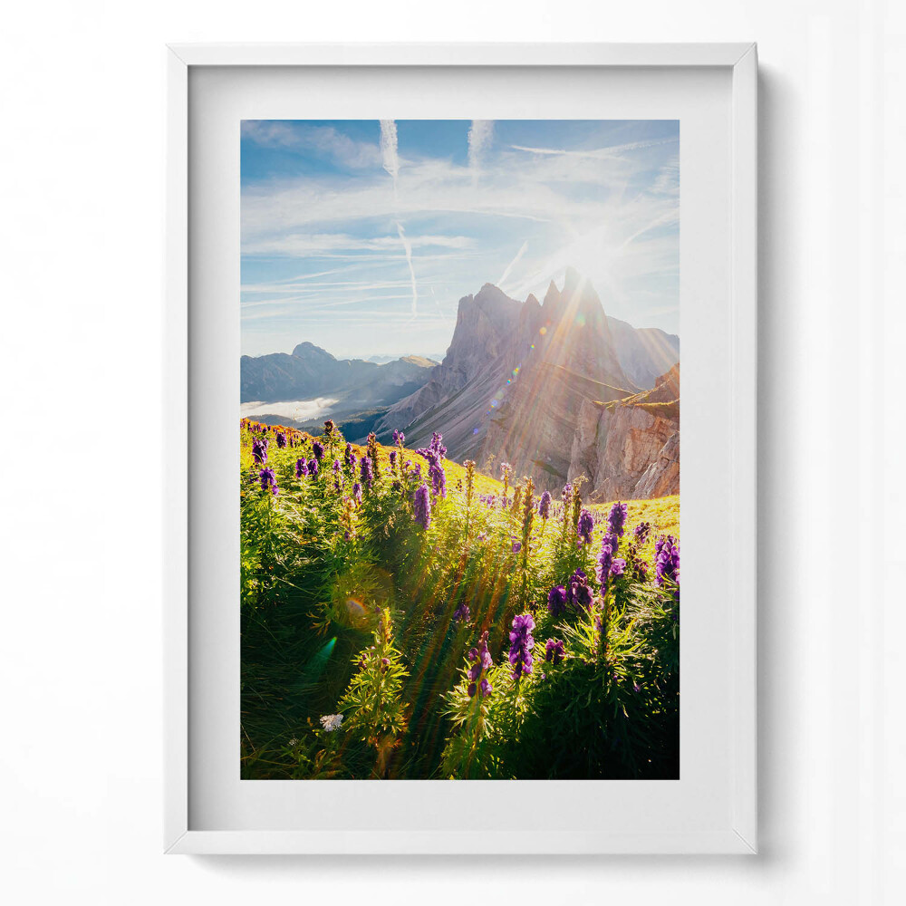 Tablou living cu rama modern Peisaj Dolomiți