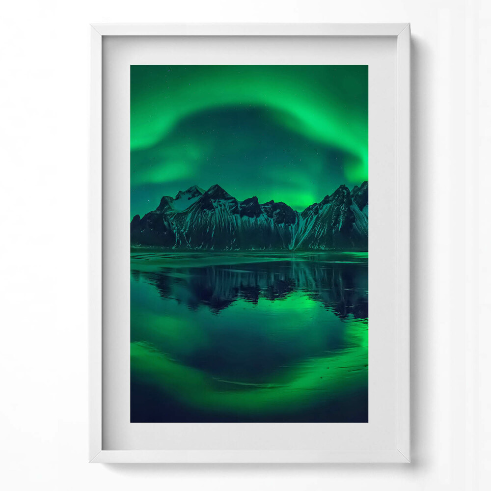 Tablou rama modern Aurora Boreală - Imagine în Oglindă