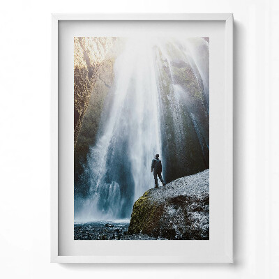 Tablou living cu rama modern Vedere a cascadei Gljufrabui