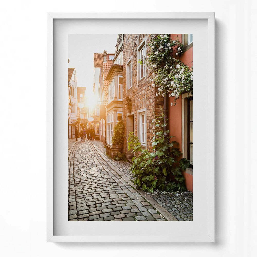 Tablou rama modern Stradă italiană printre clădiri