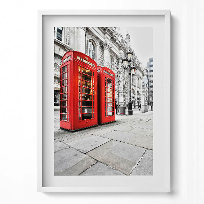 Tablou rama modern Cabine telefonice roșii Londra