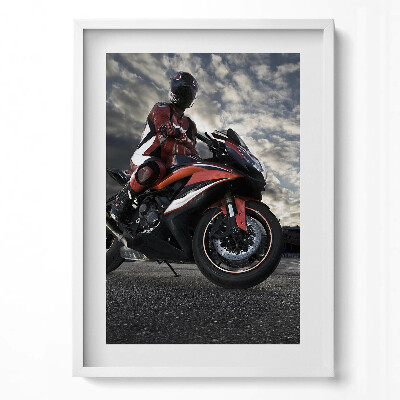 Tablou rama modern Bărbat pe motocicletă