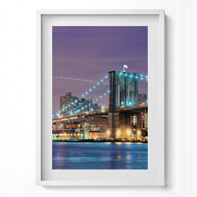 Tablou living cu rama modern Podul Brooklyn