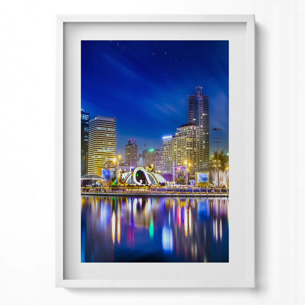 Tablou rama modern Un oraș plin de culori