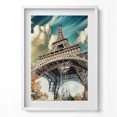 Tablou living cu rama modern Vedere minunată asupra Turnului Eiffel