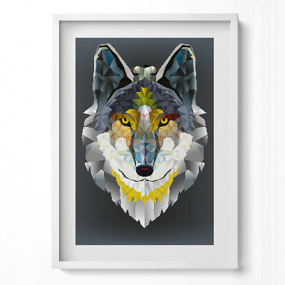 Tablou living cu rama modern Cap de lup