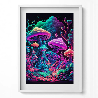 Tablou rama modern Ciuperci neon