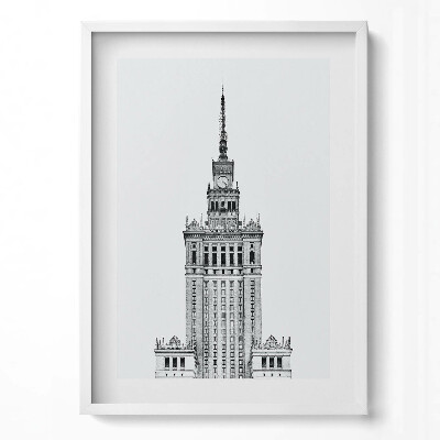 Tablou living cu rama modern Palatul Culturii și Științei Varșovia