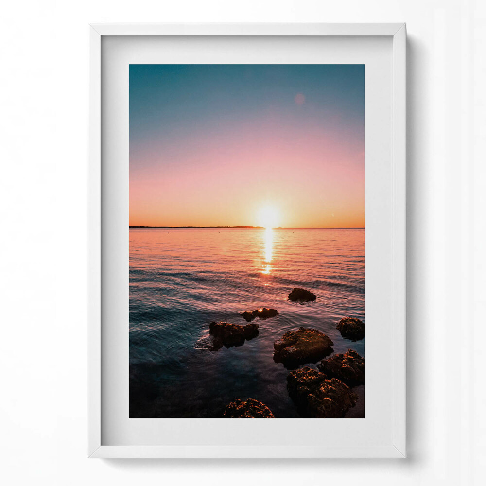 Tablou rama modern Stânci la apus