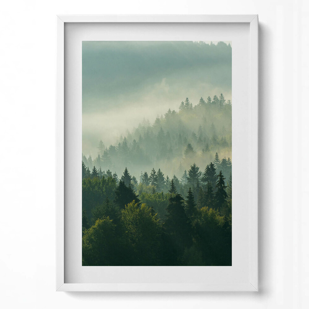 Tablou living cu rama modern Sunrise Beskids