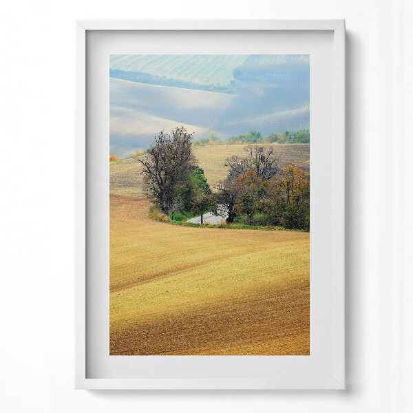 Tablou living cu rama modern Peisajul rural din Moravia