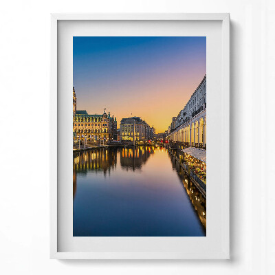 Tablou living cu rama modern Primăria orașului Hamburg, Germania