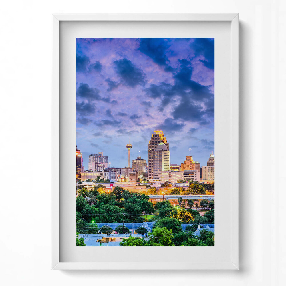 Tablou rama modern Peisajul orașului San Antonio