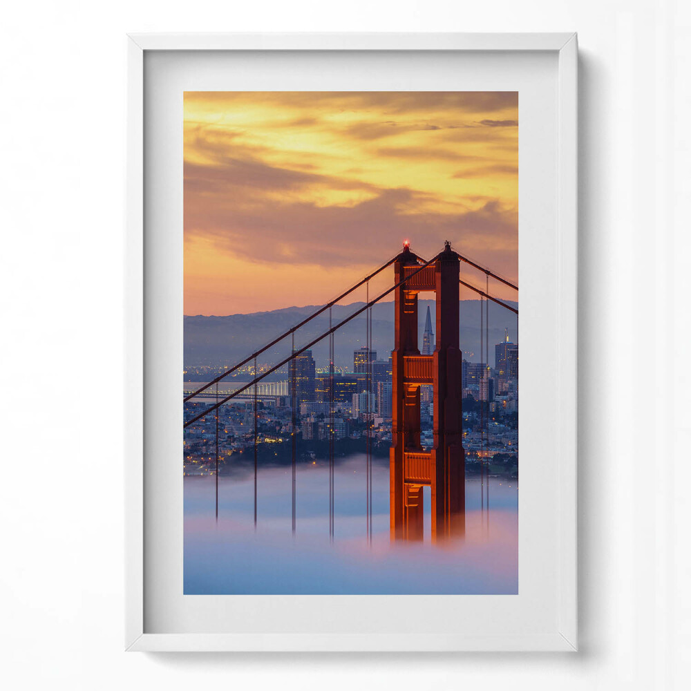 Tablou living cu rama modern Podul San Francisco