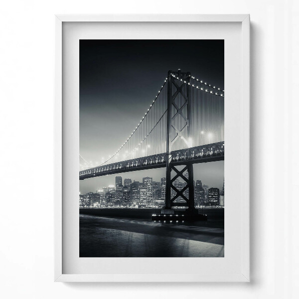 Tablou rama modern Podul San Francisco noaptea