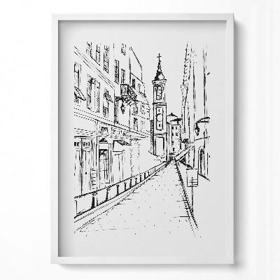 Tablou rama modern Desen al orașului Provence