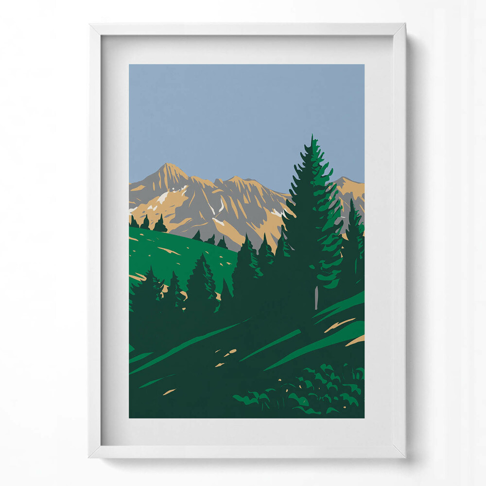 Tablou living cu rama modern Parcul Național din Alpii Franța