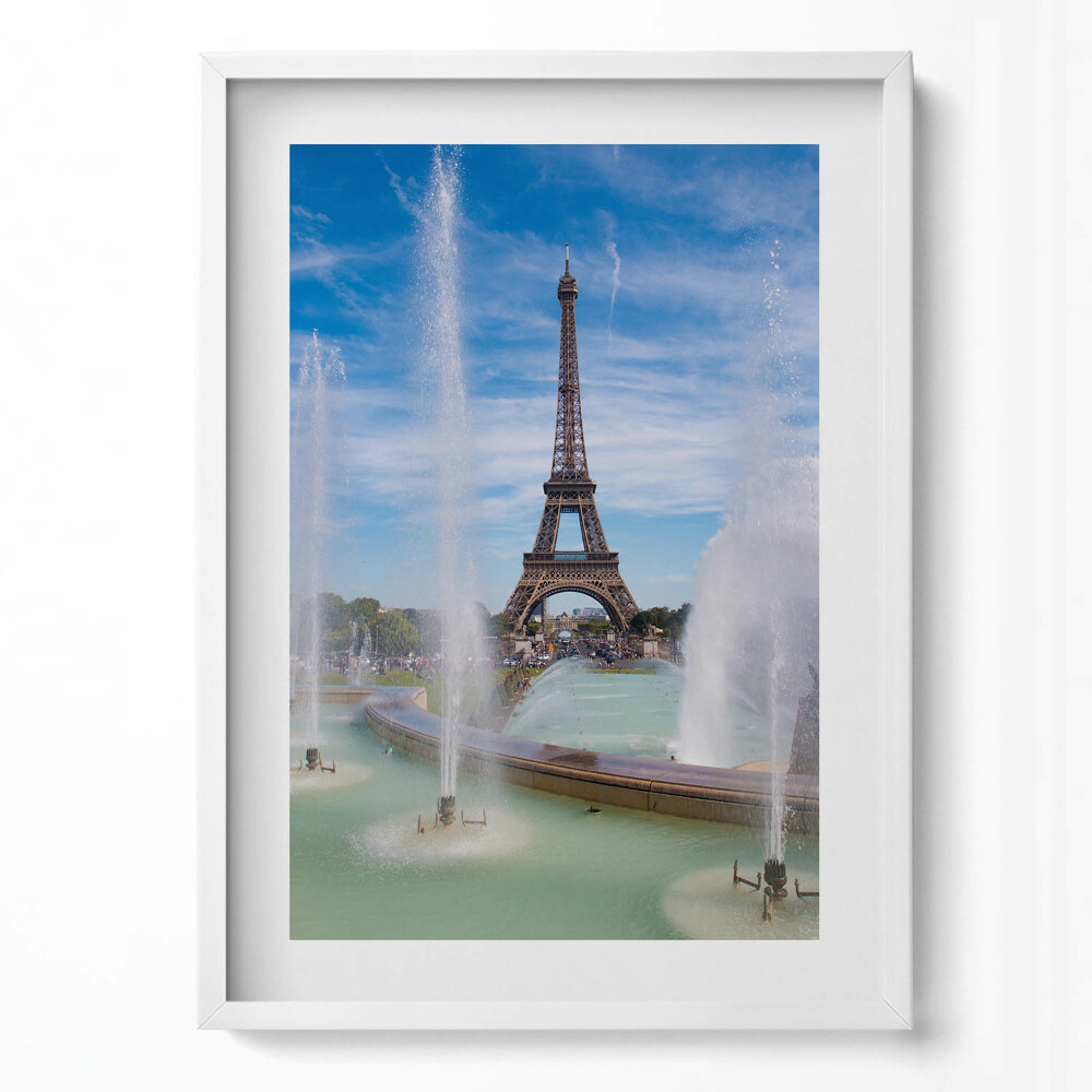 Tablou rama modern Fântână Turnul Eiffel Paris