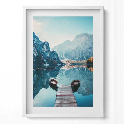 Tablou living cu rama modern Bărci pe lac