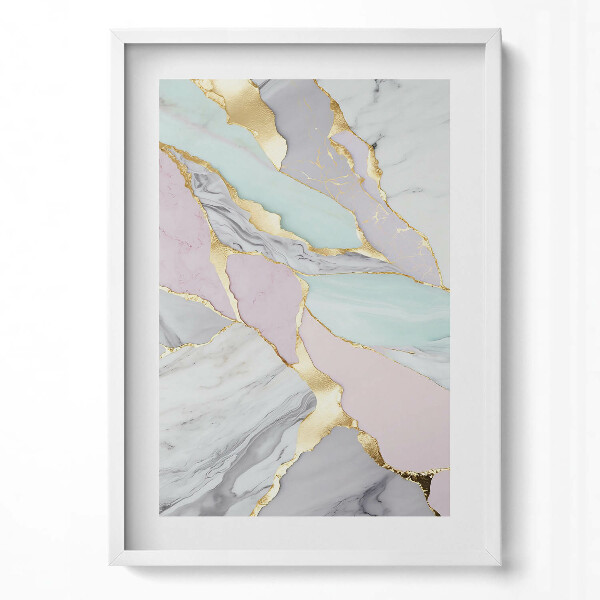 Tablou living cu rama modern Model de marmură