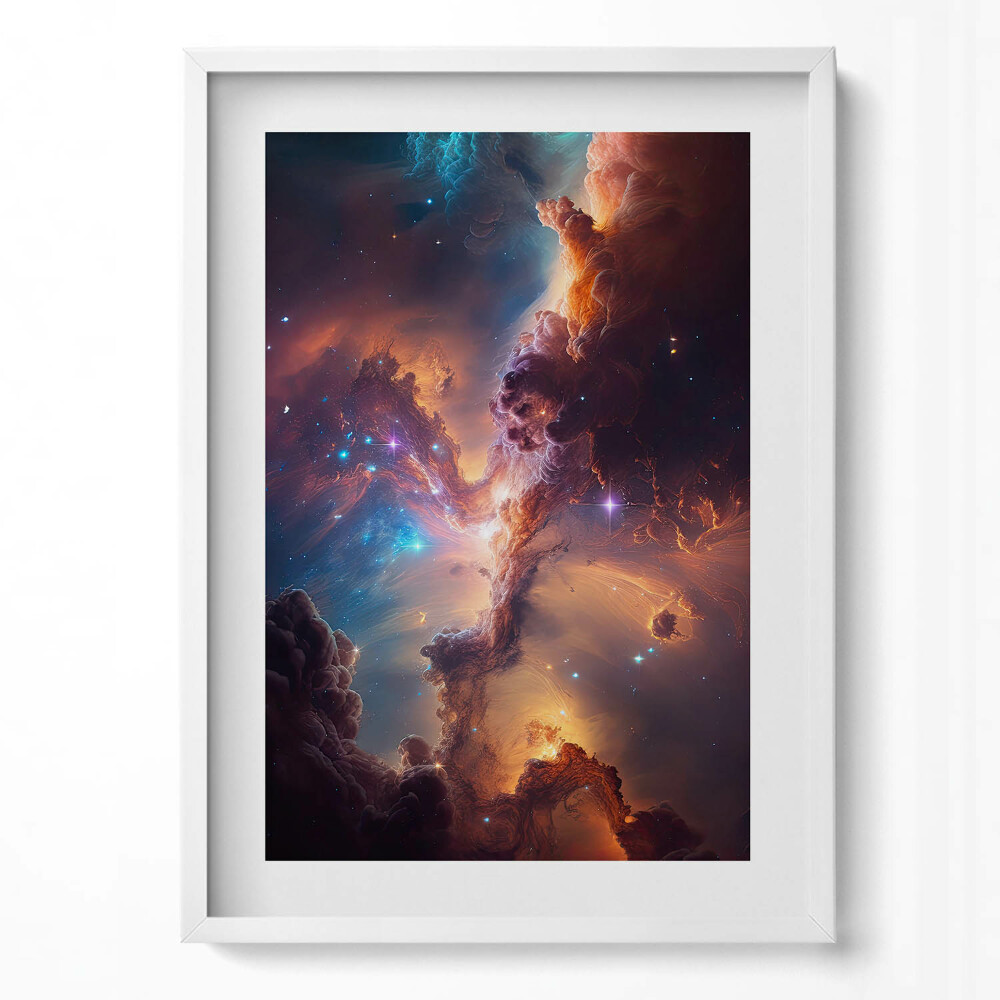 Tablou living cu rama modern Stelele lumii spațiu