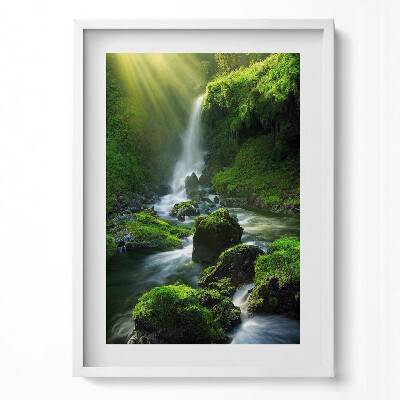 Tablou rama modern Cascadă și stânci