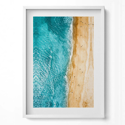 Tablou rama modern oameni de plajă la mare